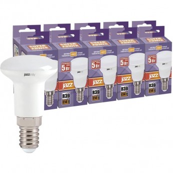 Лампа светодиодная JAZZWAY PLED-SP 5Вт R39 3000К E14 230В 50Гц 10шт. Лампа светодиодная JAZZWAY PLED-SP 5Вт R39 3000К E14 230В 50Гц 10шт.