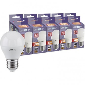 Лампа светодиодная JAZZWAY PLED-SP 7Вт G45 4000К E27 230В 50Гц 10шт. Лампа светодиодная JAZZWAY PLED-SP 7Вт G45 4000К E27 230В 50Гц 10шт.