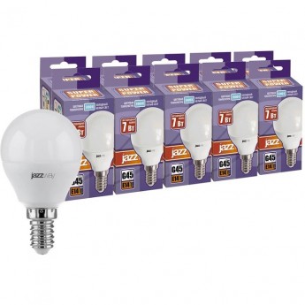 Лампа светодиодная JAZZWAY PLED-SP 7Вт G45 5000К E14 230В 50Гц 10шт. Лампа светодиодная JAZZWAY PLED-SP 7Вт G45 5000К E14 230В 50Гц 10шт.