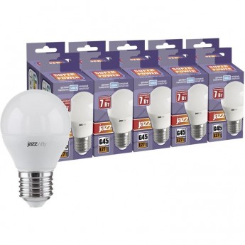 Лампа светодиодная JAZZWAY PLED-SP 7Вт G45 5000К E27 230В 50Гц 10шт. Лампа светодиодная JAZZWAY PLED-SP 7Вт G45 5000К E27 230В 50Гц 10шт.