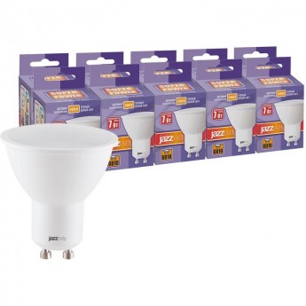 Лампа светодиодная JAZZWAY PLED-SP 7Вт PAR16 3000К GU10 230В 50Гц 10шт. Лампа светодиодная JAZZWAY PLED-SP 7Вт PAR16 3000К GU10 230В 50Гц 10шт.